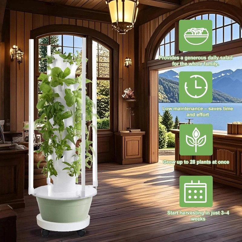 Hydroponic Tower Planter - Zestaw do hydroponicznego uprawiania roślin z
