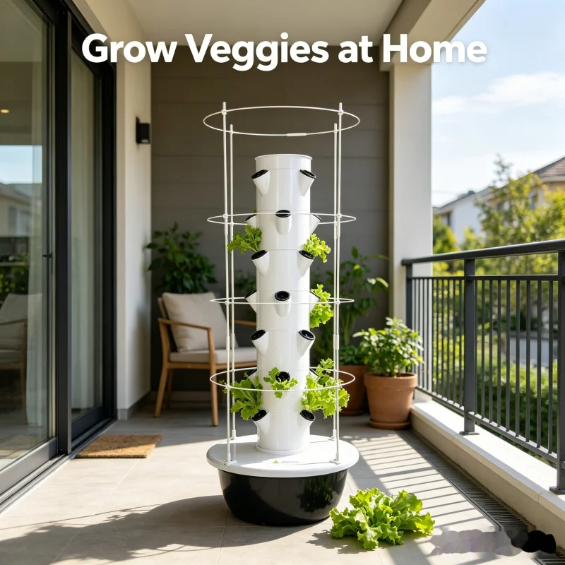 Inteligentny pionowy hydroponi – Hydroponic Tower Planter recenzja i cena