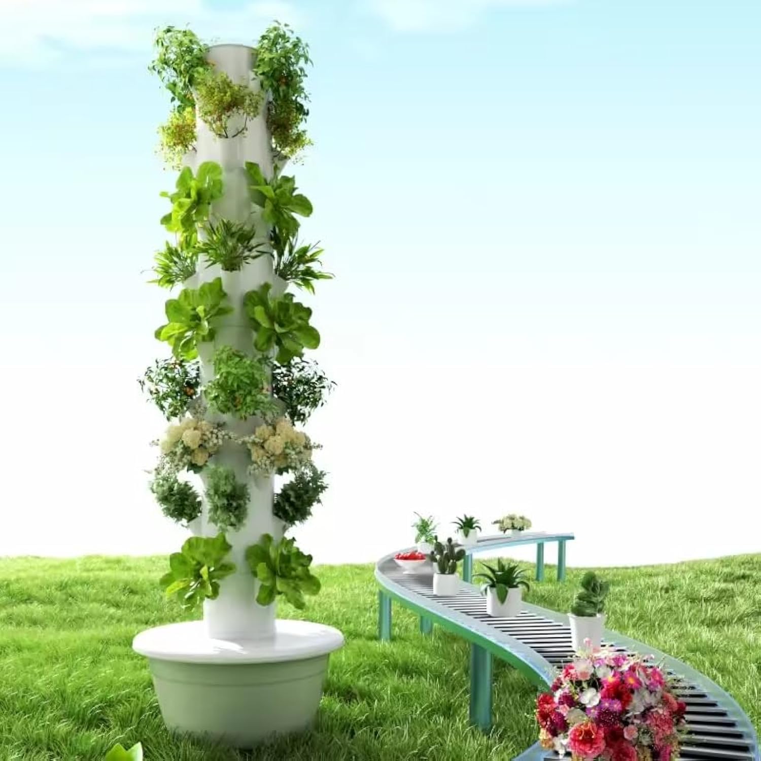 Wieża do hydroponiki pionowej, – Hydroponic Tower Planter recenzja i cena